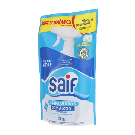 LIMPA VIDROS SAIF LEVE 500ML PAGUE 400ML SACHÊ 360-2