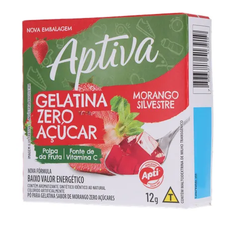 Gelatina Apti Zero Morango Embalagem 12G 360-3