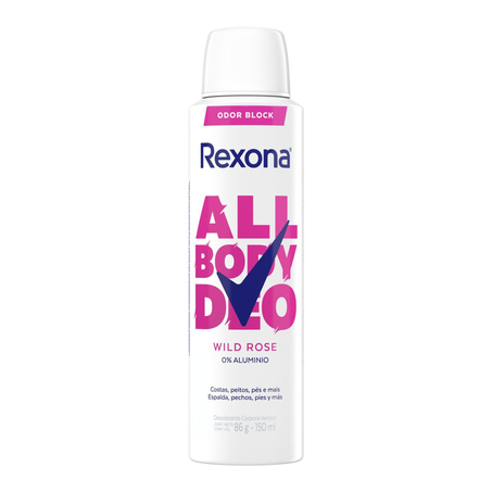 Desodorante Rexona Aerossol 150ml - Body Rose - Feminino