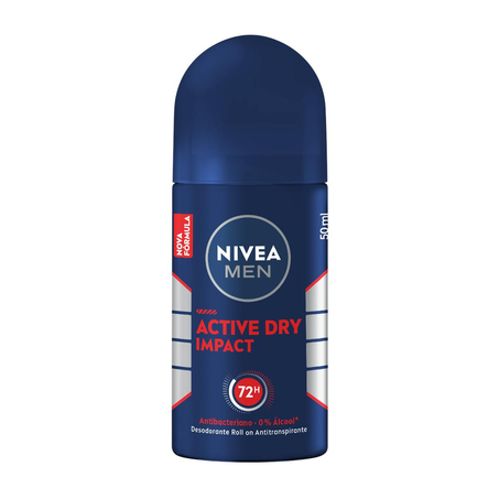 Desodorante Roll-on Nivea 50ml - Dry Impact - Masculino