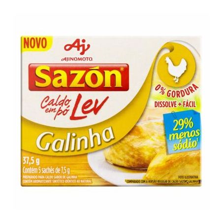 Caldo em pó sazon lev galinha 37,5g