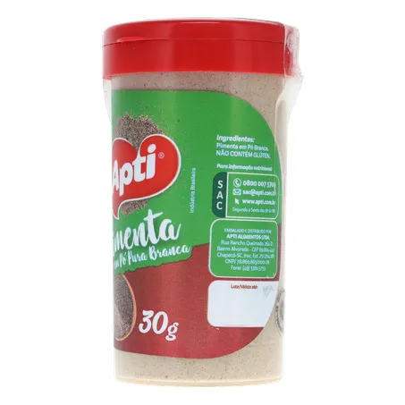 Pimenta Apti em Pó Pura Branca Embalagem 30G 360-5