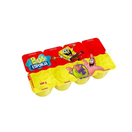 Petit suisse bob esponja 320gr morango banana