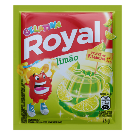 Gelatina em pó royal limão pacote 25g