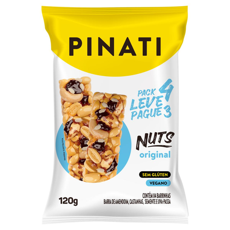 Barra Nuts Pinati 120g - Original - Leve 4, Pague 3 Barras
