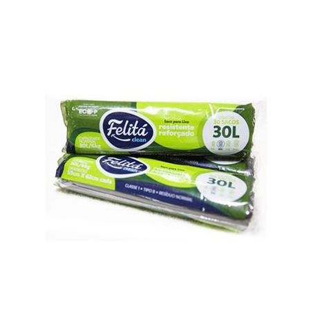 Saco lixo felita clean 30l c/30 rolo