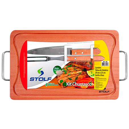 Kit para churrasco stolf 39x25 3p 288