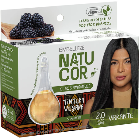 TINTURA NATUCOR 2.0 ÓLEO AMAZÔNIA PRETO SUAVE UN