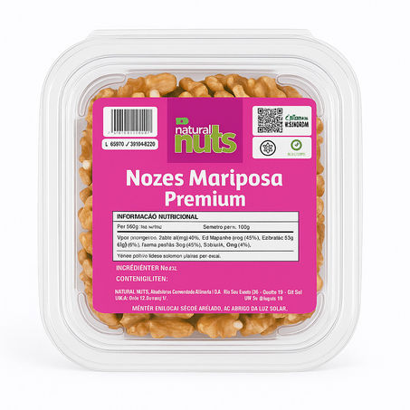 Nozes Mariposa Premium Natural Nuts 100G