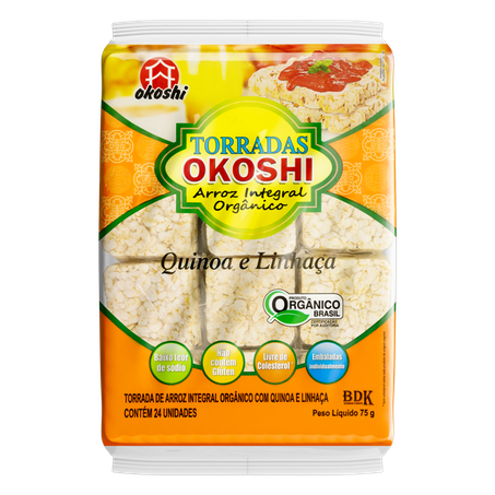 Torrada okoshi quinoa e linhaça 75g