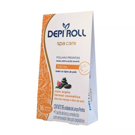FOLHAS FACIAL DEPI ROLL ALGAS C/16UN