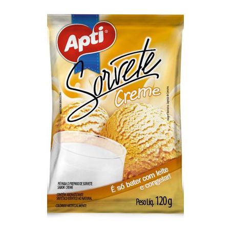 Pó Para Sorvete Apti Creme Embalagem 120G