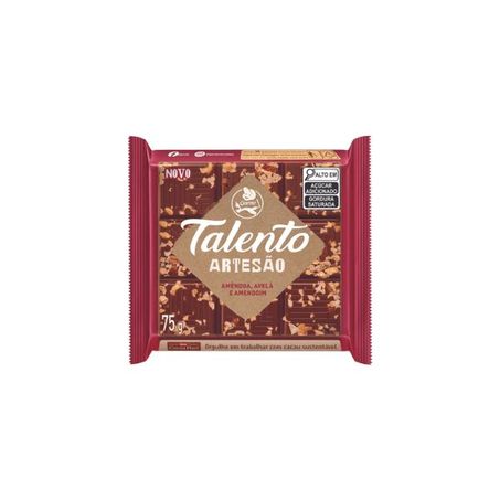 CHOCOLATE TALENTO AMENDOAS/AMENDOIM AVELA 75G