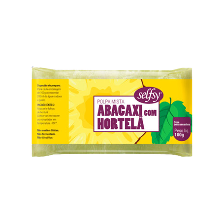 Polpa de fruta abacaxi com hortelã selfsy