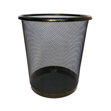 LIXEIRA METAL ARAMADO 8,5L S/ TAMPA PRETA NEXT OFFICE