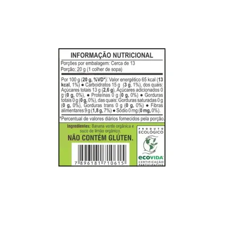 BIOMASSA DE BANANA VERDE INTEGRAL 250G - DA COLONI 360-1