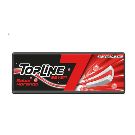 GOMA DE MASCAR TOP LINE SEVEN MORANGO UN