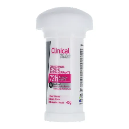 DESODORANTE EM CREME HERBÍSSIMO TWIST CLINICAL ROSA PROTEÇÃO INTENSA STICK 45G 360-4