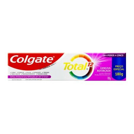 Creme Dental Colgate Total 12 Gengiva Reforçada Caixa 180gr