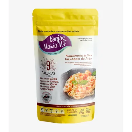 Macarrão konjac cabelo de anjo massa fit s/g 270g pouch