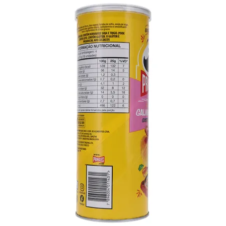 SALGADINHO BATATA PRINGLES GOSTINHO BRAZUCA GALINHA CAIPIRA LATA 100G 360-15