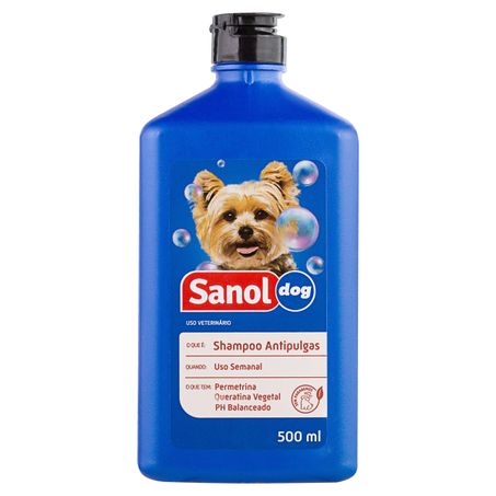 SHAMPOO PARA CÃES ANTIPULGAS SANOL DOG