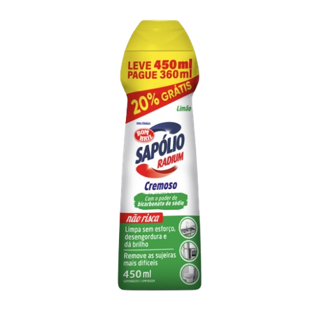 SAPONACEO CREMOSO LIMAO PROMO SAPOLIO RADIUM 450ML