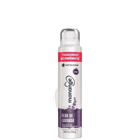 Antitranspirante Aerosol Monange Flor de Lavanda Frasco Spray 200ml