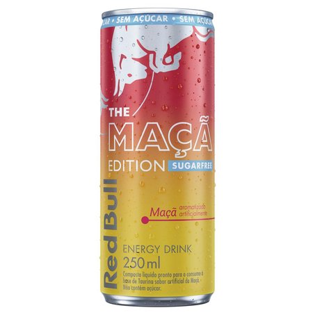 Bebida Energética Red Bull 250ml - Maçã - Sem Açúcar - Lata