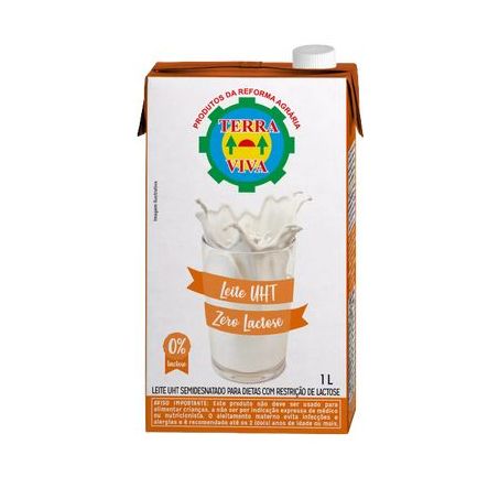 Leite Longa Vida Sem Lactose Terra Viva Semi Desnatado 1 Litro