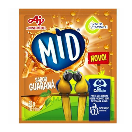 Refresco em Pó Mid Guaraná 20G