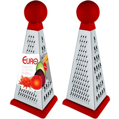 Bazar ralador inox euro 3 faces base emborrachada