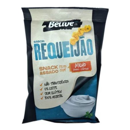 SALGADINHO CHIPS BELIVE S/GLÚTEN/LACTOSE REQUEIJÃO 25G