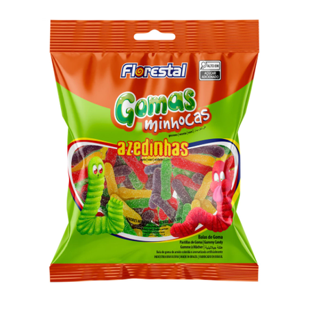 BALA DE GOMA FLORESTAL 150G MINHOCAS AZED