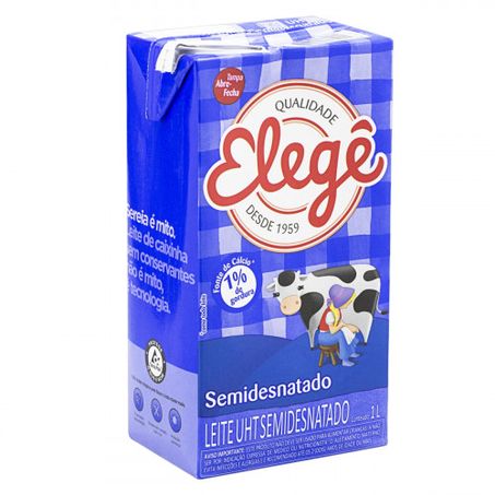 Leite elege 1l lv semi desnatado