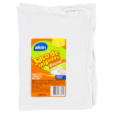 SACO ALKLIN ALGODÃO ALVEJADO PREMIUM