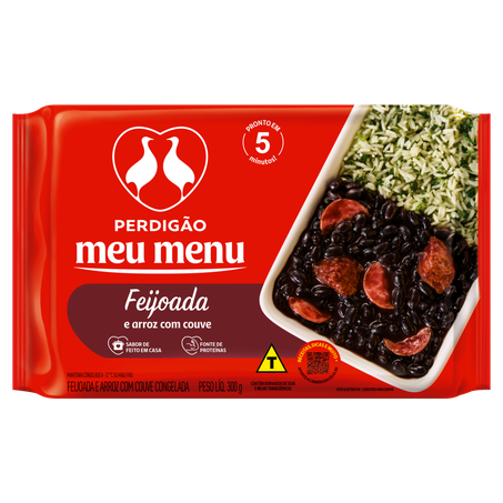 Feijoada com arroz e couve perdigão 300g