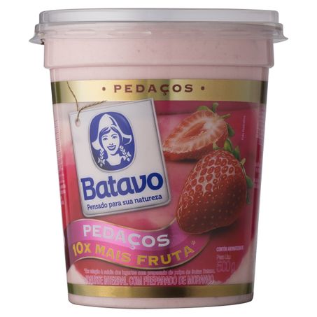 Iogurte integral morango batavo pedaços