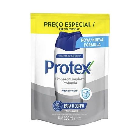 SABONETE LÍQUIDO PROTEX LIMPEZA PROFUNDA SACHÊ 200ML
