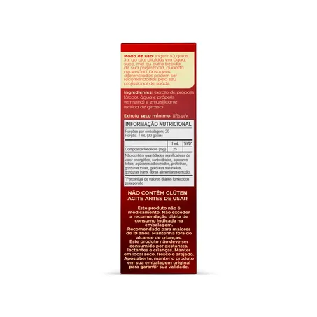 EXTRATO DE PRÓPOLIS VERMELHA 20ML - APISFLORA 360-1