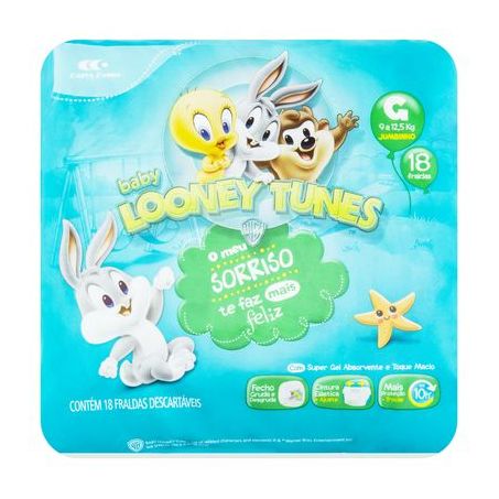 FRALDA DESC.BABY LOONEY TUNES G 18UN JUM