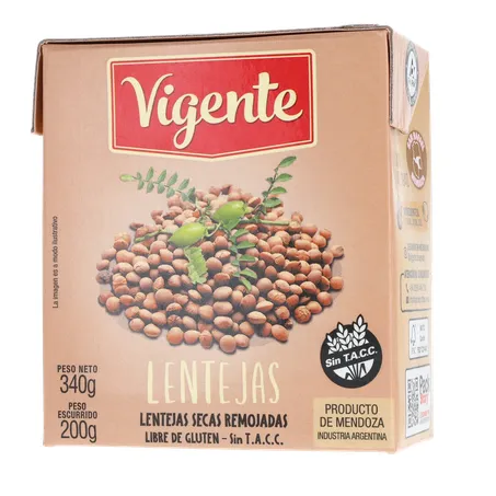 LENTILHA EM CONSERVA IMPORTADO DA ARGENTINA VIGENTE TP 200G 360-2