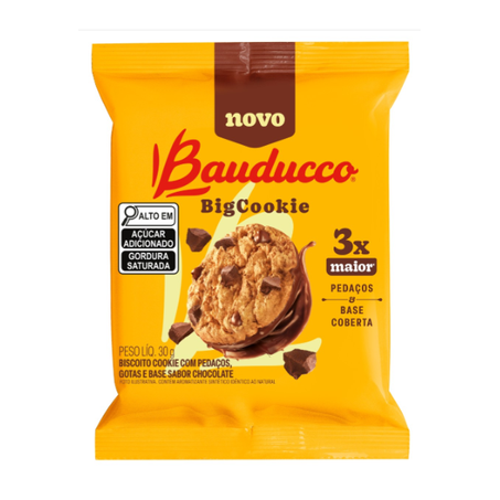 BISCOITO COOKIE BAUDUCCO BIG COOKIE COM GOTAS DE CHOCOLATE PACOTE 30G