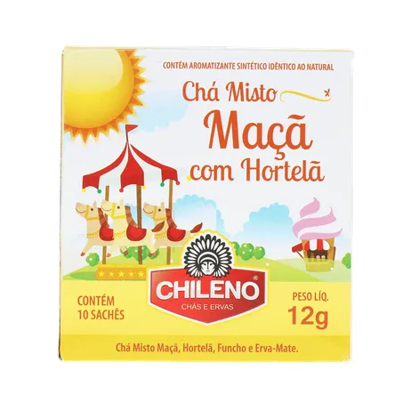 Chá Misto Chileno Maçã com Hortelã Sachê 1.2gr - Caixa com 10un - 12gr 360-18