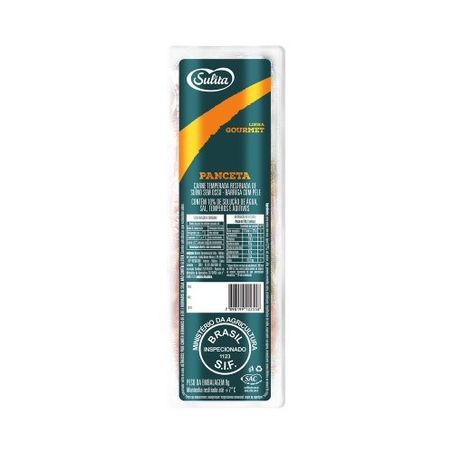 PANCETA SUINA TEMPERADA RESFRIADA GOURMET SULITA