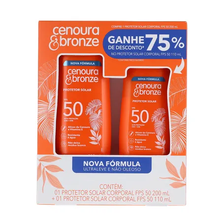 Protetor solar corporal cenoura e bronze 360-0