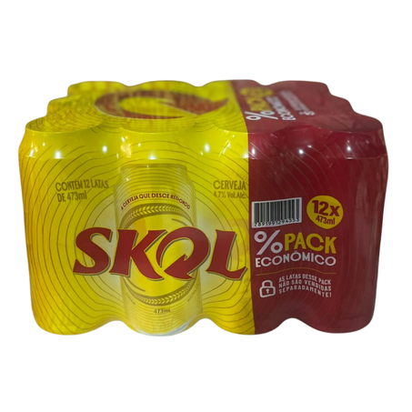 Cerveja latao 473ml skol pcc/12un multipack