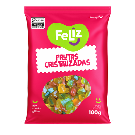 Frutas cristalizadas feliz 100g