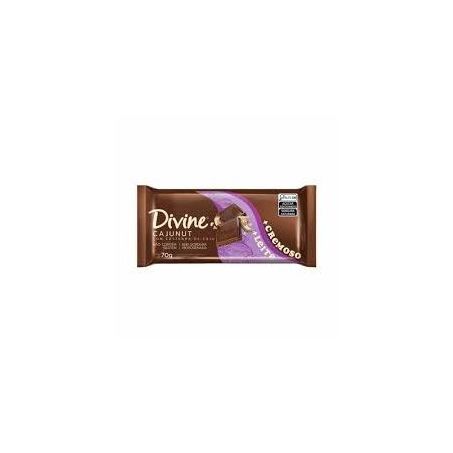 Chocolate divine + cremoso cajunut com castanha-de-caju 70g