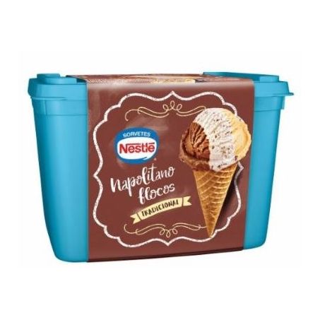 Sorvete Nestle Tradicional Napolitano Flocos 1,5l